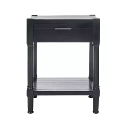Kirklands Home Geometrical Industrial Pull Accent Table Black