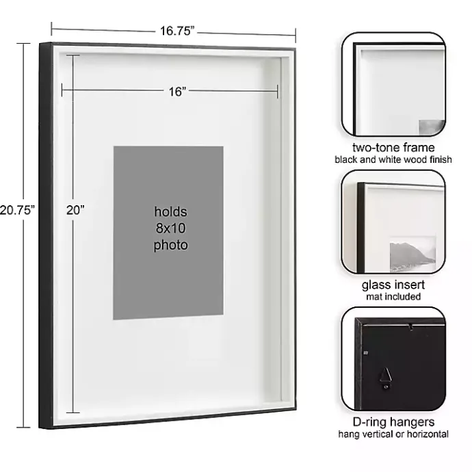 Kirklands Home Black Gibson 3-pc. Gallery Frame Set, 16x20 in.