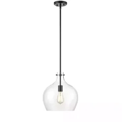 Best Kirklands Home Black Glass Globe Pendant Light