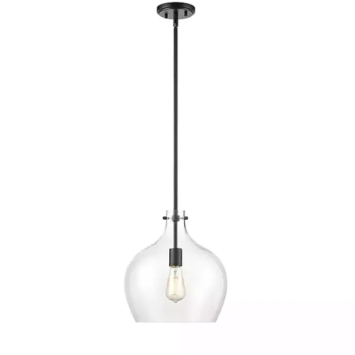 Best Kirklands Home Black Glass Globe Pendant Light