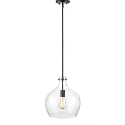Best Kirklands Home Black Glass Globe Pendant Light