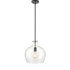 Best Kirklands Home Black Glass Globe Pendant Light
