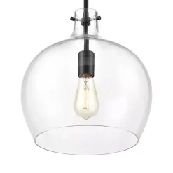 Best Kirklands Home Black Glass Globe Pendant Light