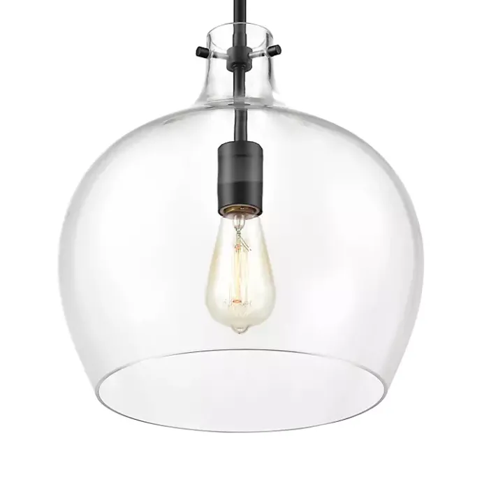 Best Kirklands Home Black Glass Globe Pendant Light