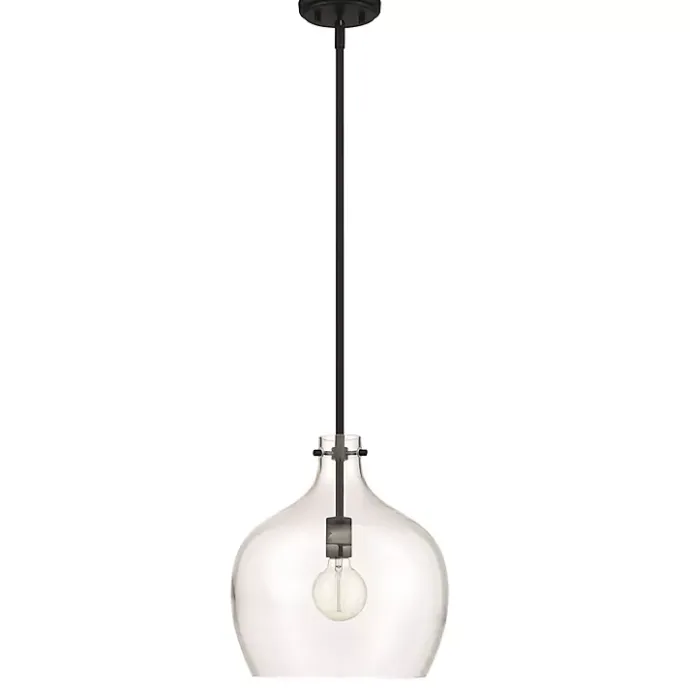 Best Kirklands Home Black Glass Globe Pendant Light