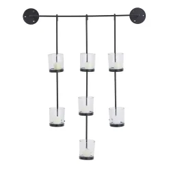 Sale Kirklands Home Hanging Glass Votive Wall Plaque Black