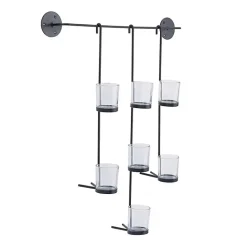 Sale Kirklands Home Hanging Glass Votive Wall Plaque Black