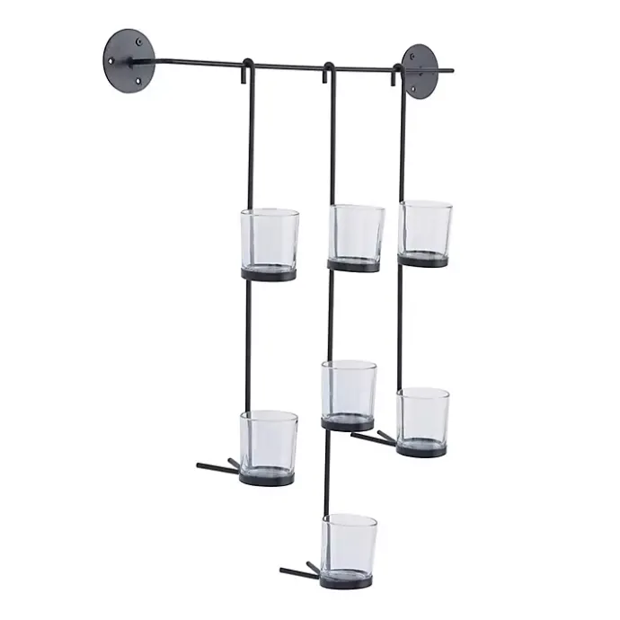 Sale Kirklands Home Hanging Glass Votive Wall Plaque Black