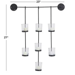 Sale Kirklands Home Hanging Glass Votive Wall Plaque Black