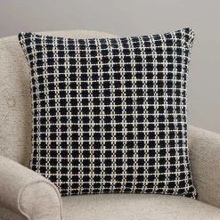 Outlet Kirklands Home Black Hemlock Woven Pillow