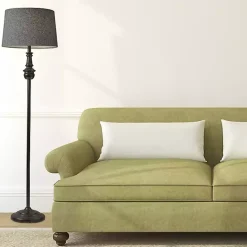 Online Kirklands Home Black Herringbone Floor Lamp Gray