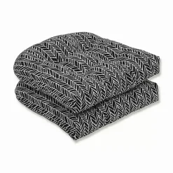 Sale Kirklands Home Herringbone Outdoor Seat Cushions, Set of 2 Black