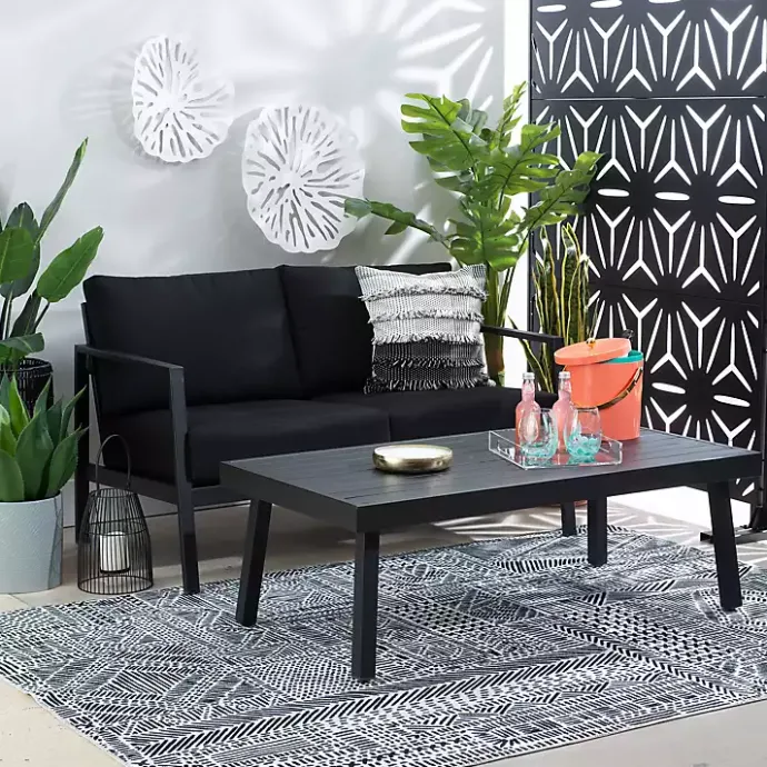 Hot Kirklands Home Holland Outdoor Coffee Table Black