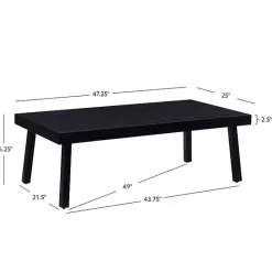 Hot Kirklands Home Holland Outdoor Coffee Table Black