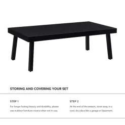 Hot Kirklands Home Holland Outdoor Coffee Table Black