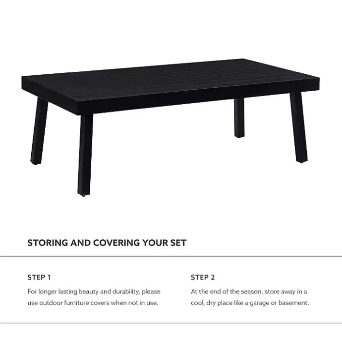 Hot Kirklands Home Holland Outdoor Coffee Table Black