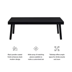 Hot Kirklands Home Holland Outdoor Coffee Table Black