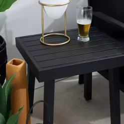 Clearance Kirklands Home Holland Outdoor Side Table Black
