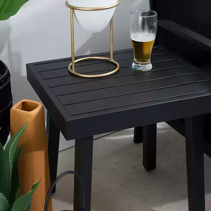 Clearance Kirklands Home Holland Outdoor Side Table Black