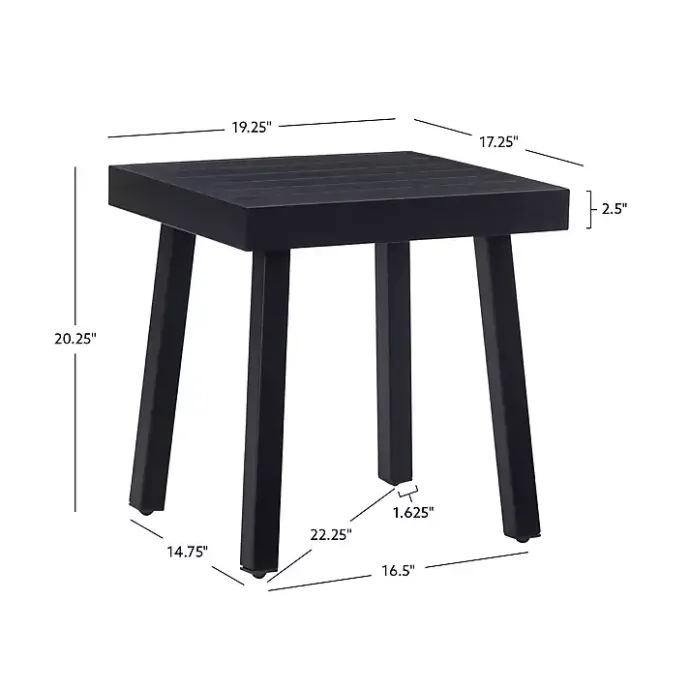 Clearance Kirklands Home Holland Outdoor Side Table Black