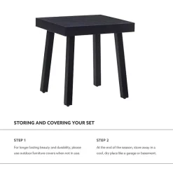 Clearance Kirklands Home Holland Outdoor Side Table Black
