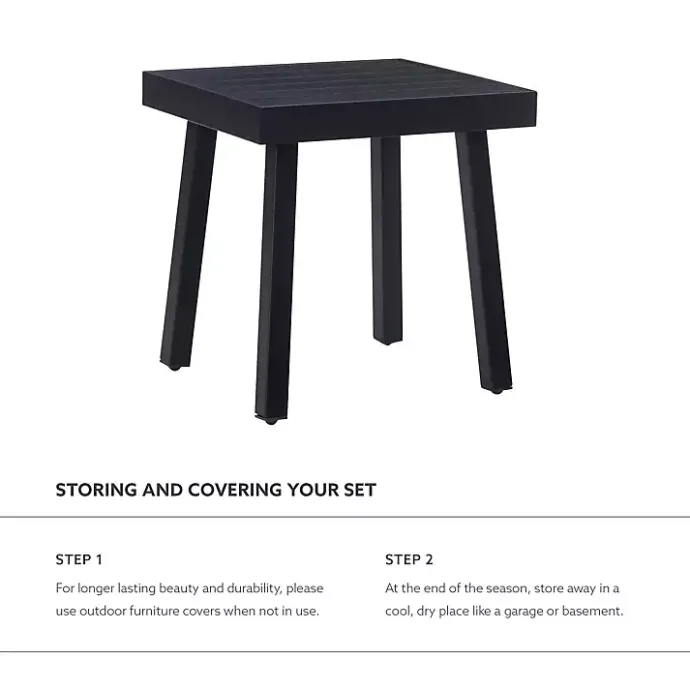 Clearance Kirklands Home Holland Outdoor Side Table Black