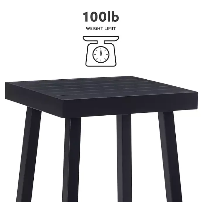 Clearance Kirklands Home Holland Outdoor Side Table Black