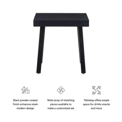Clearance Kirklands Home Holland Outdoor Side Table Black