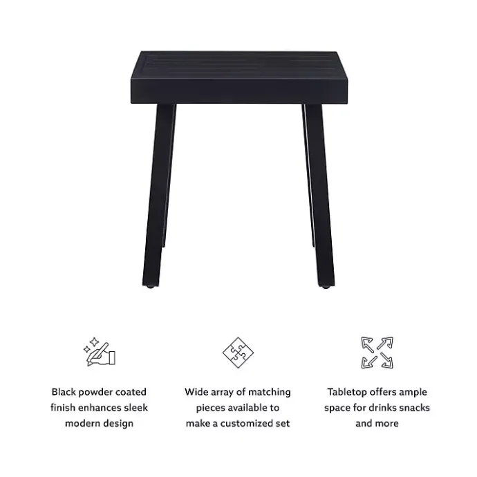 Clearance Kirklands Home Holland Outdoor Side Table Black