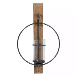 Discount Kirklands Home Black Hoop Glass Sleeve Wall Sconce, 24 in.