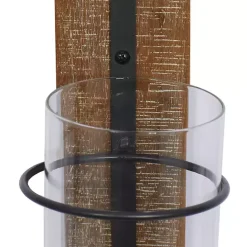 Discount Kirklands Home Black Hoop Glass Sleeve Wall Sconce, 24 in.