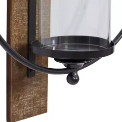 Best Kirklands Home Black Hoop Glass Sleeve Wall Sconce, 28 in.