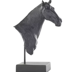 New Kirklands Home Horse Head Resin Statue Black