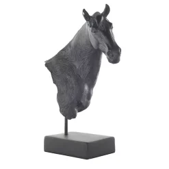 New Kirklands Home Horse Head Resin Statue Black