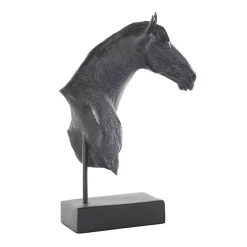 New Kirklands Home Horse Head Resin Statue Black