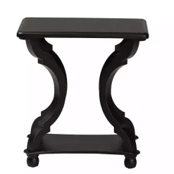 Clearance Kirklands Home Hourglass Wood Accent Table Black