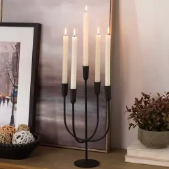 Sale Kirklands Home Iron 5-Arm Candelabra Black
