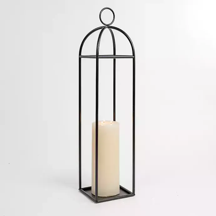Kirklands Home Iron Carlisle Lantern, 38 in. Black