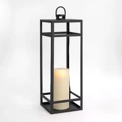 Kirklands Home Iron Harper Lantern, 34 in. Black