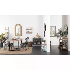 Online Kirklands Home Iron X-Panel Cabinet Black