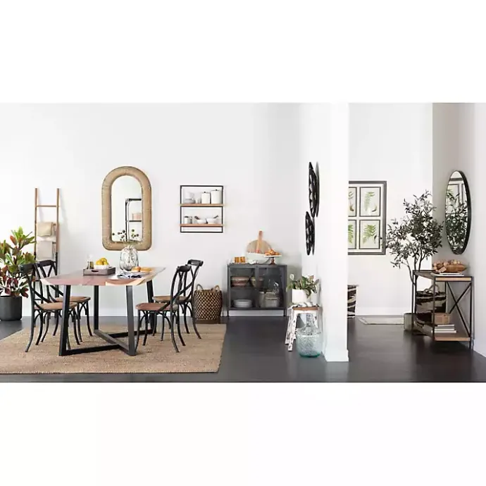 Online Kirklands Home Iron X-Panel Cabinet Black