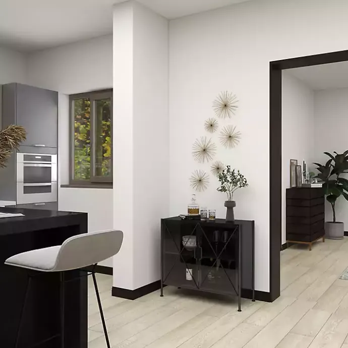 Online Kirklands Home Iron X-Panel Cabinet Black