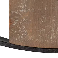 Hot Kirklands Home Ladd Natural Wood Wall Clock Black