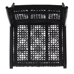 Kirklands Home Leather Woven Accent Chair Black