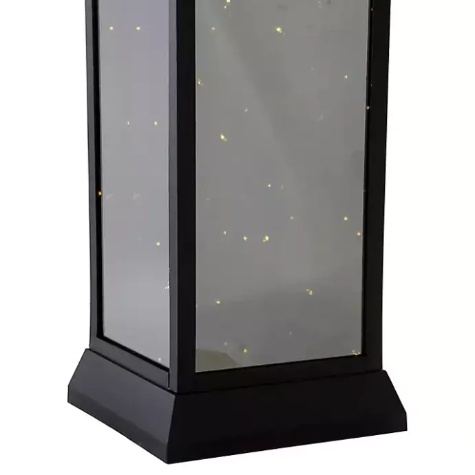 Kirklands Home LED Flickering Fairy Lights Lantern, 19 in. Black