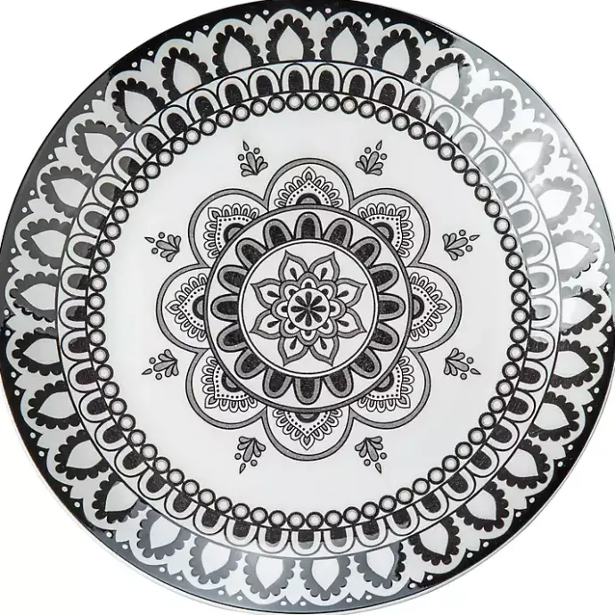 Hot Kirklands Home Black Lila Patterned 12-pc. Dinnerware Set