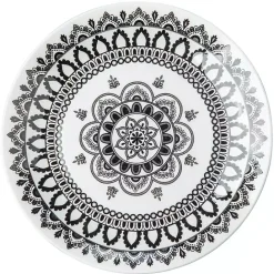 Hot Kirklands Home Black Lila Patterned 12-pc. Dinnerware Set