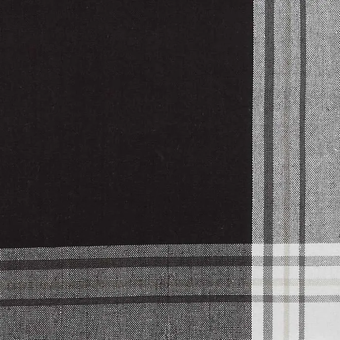 Best Kirklands Home Black Long Stripe Bordered Table Runner, 72 in.