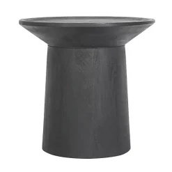 Hot Kirklands Home Mango Wood Round Pedestal Accent Table Black