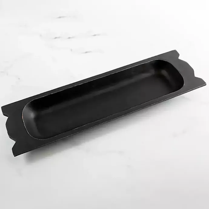 Hot Kirklands Home Mango Wood Trough Bowl Black